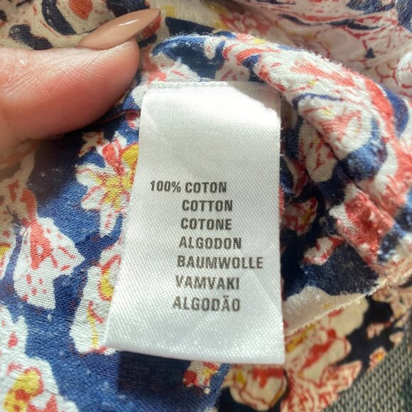 ANTIK BATIK Andre Floral Cotton Mini Long Sleeve Dress , size Extra Small - Picture 9 of 15